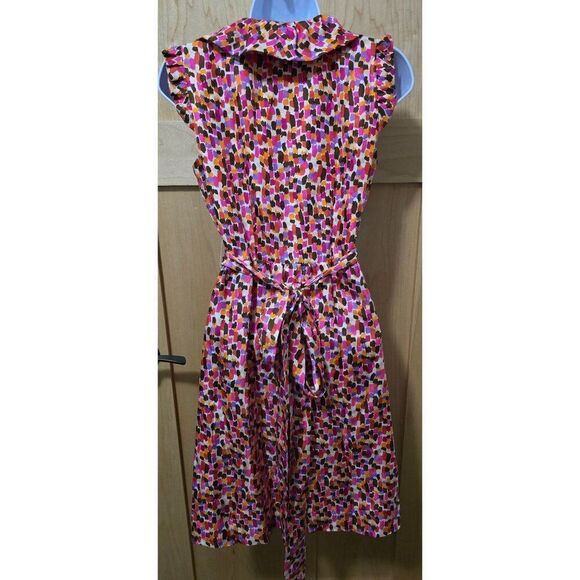 Kate Spade New York Colorful Ruffled Wrap Dress With Tie Waist For Women Size 0 - Picture 4 of 6